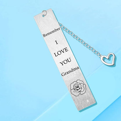 Grandma Bookmark Grandma Gifts from Granddaughter Grandson Grandma Birthday Gifts Mother's Day Gifts from Granddaughter Grandson I Love You Gifts Book Lover Gifts for Grandma Keepsake Present