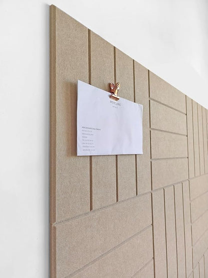 Large Cork Board Alternative - 12-Pack Felt Wall Tiles with Safe Removable Adhesive Tabs, Cork Wall Tiles Bulletin Board Home Office Essentials - Camel