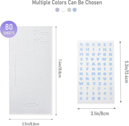 Soft Leather Pocket Notebook - 3.5" x 7.3" - to Do List Daily Planner with 160 Pages & Stickers - Ideal for Daily Plans, School, and Office Supplies (White)