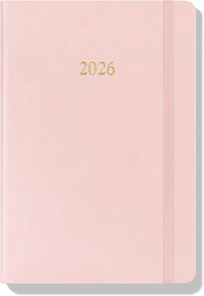 Wykeham's Executive 2026 Daily Journal Planner – US Public Holidays & Format – Customization Available (Rose, 8.5"×5.5")
