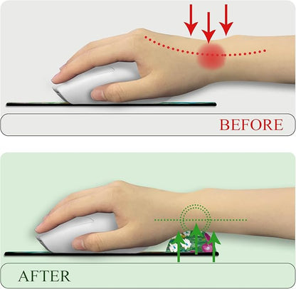 Black Cat Mouse Pad, Ergonomic Mouse Pad with Wrist Rest, Gaming Mouse Pad Wrist Support with Non-Slip Pain Relief PU Base, Funny Mouse Pads for Desk Work, Cute Office Desk Accessories Decor