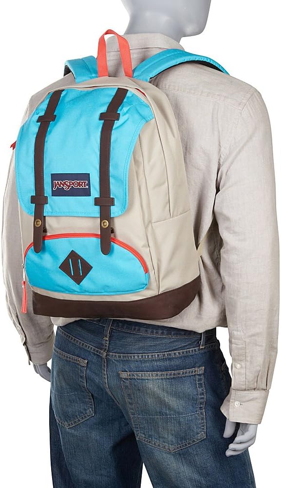 JANSPORT Cortlandt 15-inch Laptop Backpack - Rugged Vegan Leather Bag, Black