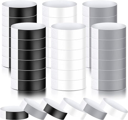 Epakh 600 Pcs Paper Wristbands Neon Wrist Bands Waterproof Handbands for Events Lightweight Concert Wristbands Neon Colored Adhesive Wrist Band for Party