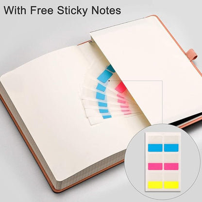 EMSHOI Graph Paper Notebook - 256 Pages A5 Graph Notebook/Journal, Hard Cover, 120gsm Thick Paper, Smooth PU Leather, Inner Pocket, 5.75'' × 8.38''-Pink