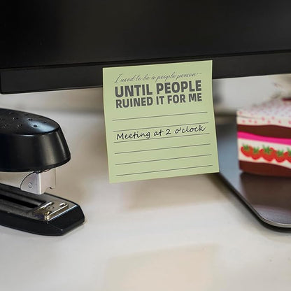 Post it Notes 3x3 Cute and Aesthetic Sticky Notes Planner Notepad - 450 Sheets - Desk Accessories for School, Office, and Home - Ideal Gifts for Teachers, Women, and Coworkers (Sayings Line)