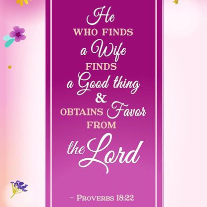 Prime Greetings Religious Birthday Card For Wife, Made in America, Eco-Friendly, Thick Card Stock with Premium Envelope 5in x 7.75in, Packaged in Protective Mailer