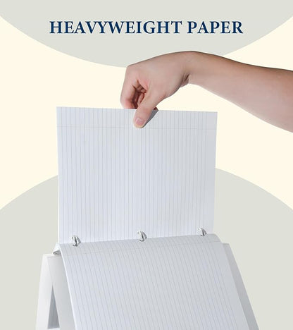 College Ruled Loose Leaf Paper, 3 Hole Punch Paper 8 x 10.5, Notebook Paper, Filler Paper for 3 Ring Binders, Lined Paper College Ruled, 100 Sheets/Pack Writing Paper With Lines (4 Pack)