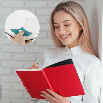 Thumb Book Page Holder for Reading 2Pack，Starry Ring Opener Bookmark，Readers Reading Finger Holder Book Lovers Gifts (Pink,Black)