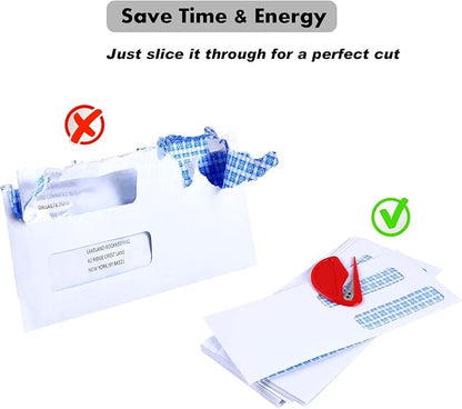 Onwon 20 Pieces Letter Opener Envelope Slitter with Safety Concealed Blade Package Opener Slitter Paper Knife Plastic Openers Razor Blade for Office Home Supplies, White