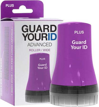 Wide Advanced Privacy Protection Roller for Bills, Mail, Address Labels, mask Private Information Without a Shredder, Identity Theft Prevention Stamp by Guard Your ID, ASOTV (Wide 3-Pack, Purple)