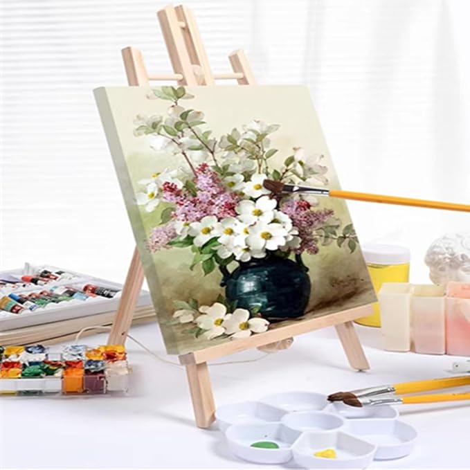 8PCS 17 Inch Desktop Easel, Party Easel, Wooden Easel - Versatile Tabletop Art Display Stand for Creative Projects and Events
