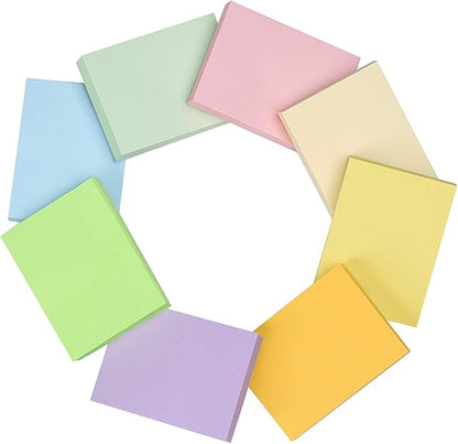 Vanpad Sticky Notes 1.5x2 Inches, Light Colors Self-Stick Pads, 24 Pack, 75 Sheets/Pad
