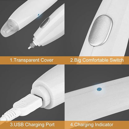 AFMAT Electric Eraser for Artists, 140 Eraser Refills, Rechargeable Electric Eraser for Drawing, Artist Eraser Rechargeable for Drafting, Painting, Sketching, Architectural Plans, Detailer Tool-White