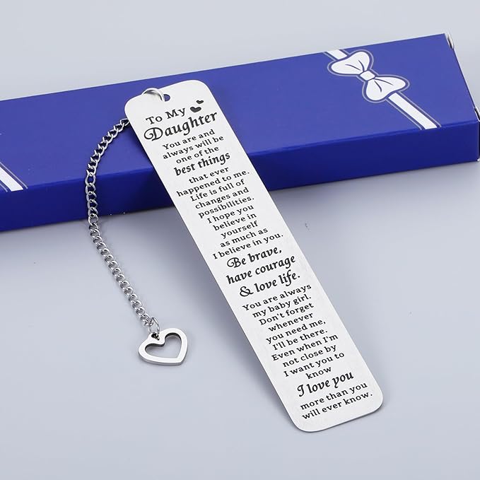 Stocking Stuffers for Teenage Girls Christmas Gifts for Girls Kids Christmas Stocking Stuffers for Teen Girls Daughter Birthday Gifts to My Daughter Gift from Mom Dad Bookmarks for Daughter Sweet 16