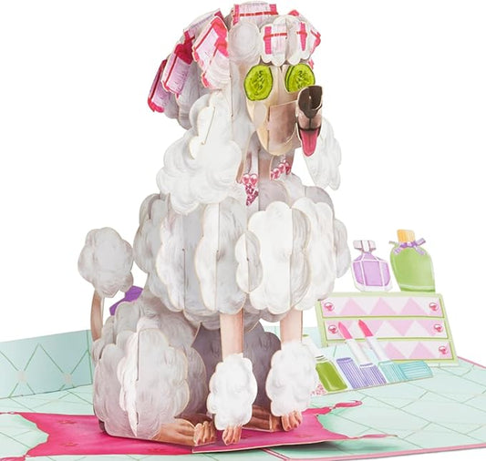 Relax Mom Pop Up Cards, Poodle, You're Fabulous Mom, 3D Greeting Cards, Gift for Mothers Day, Birthday, Wife, Stepmom, Mother in law, 5x7 - Includes Envelope And Message Note