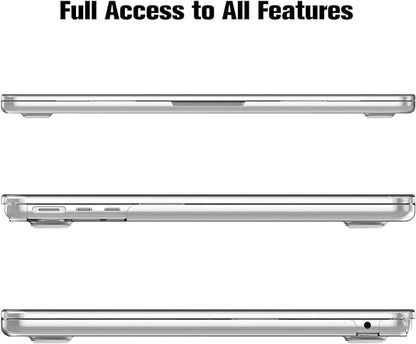 Fintie Case for MacBook Air 13.6 Inch A3113 A2681 (2022 2023 2024 Release) - Snap On Hard Shell Cover for MacBook Air 13.6" M2 M3 Chip with Liquid Retina Display and Touch ID (Crystal Clear)