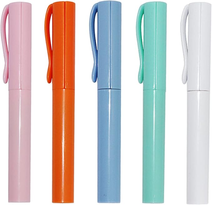 Pen Style Scissors with Cover Foldable Scissors Student Scissors Small Craft Scissors Embroidery Scissors for School, 1.4*2*11.4cm, Orange