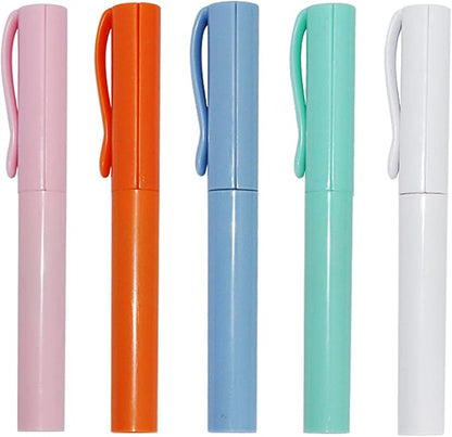 Pen Style Scissors with Cover Foldable Scissors Student Scissors Small Craft Scissors Embroidery Scissors for School, 1.4*2*11.4cm, Pink