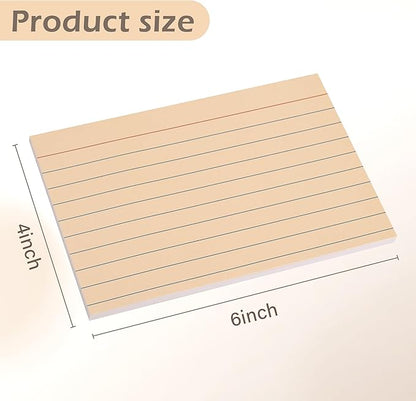 Index Cards 4x6 Ruled Line Flashcards,156 Pcs Flash Cards Study Cards in Vintage Colors,Lined Ruled Notecards for Home, School Learning, Note Taking and Studying-Aesthetic Color