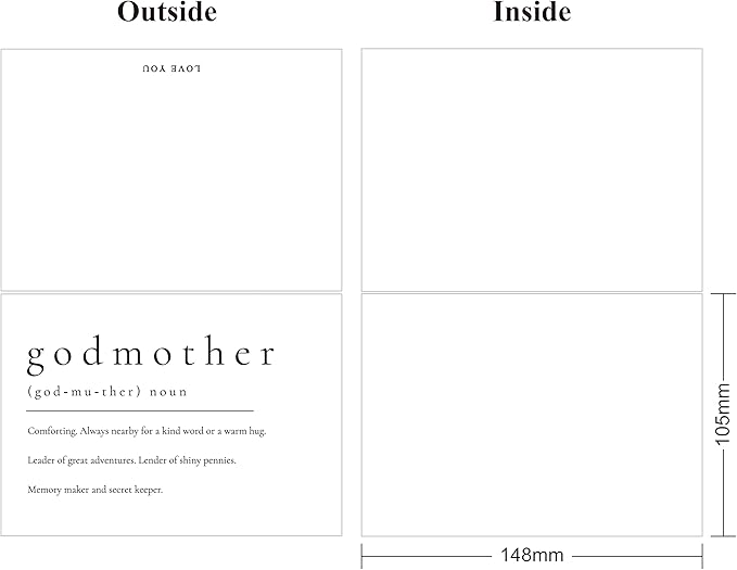 LADY&HOME Will You Be My Godmother Card with Envelope,Godmother Proposal Card Godmother Proposal Gift (A1:Godmother)