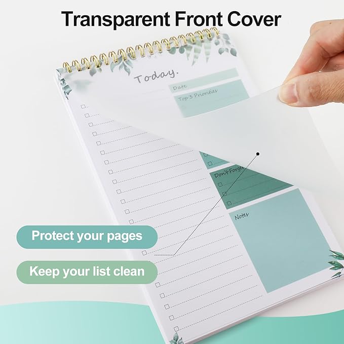 To Do List notepad - To Do List Notebook for Work with 52 Sheets, Undated Daily Planner Perfect for Daily Tasks and Goal Setting, To Do List Notepad Suitable for Office, Desk, Classroom,