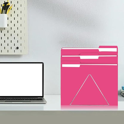 File Folder, RAZCC 150 Pack 1/3 Cut Tab File Folders Letter Size, Magenta, Folders with Tab, Great for Organizing and Easy File Storage