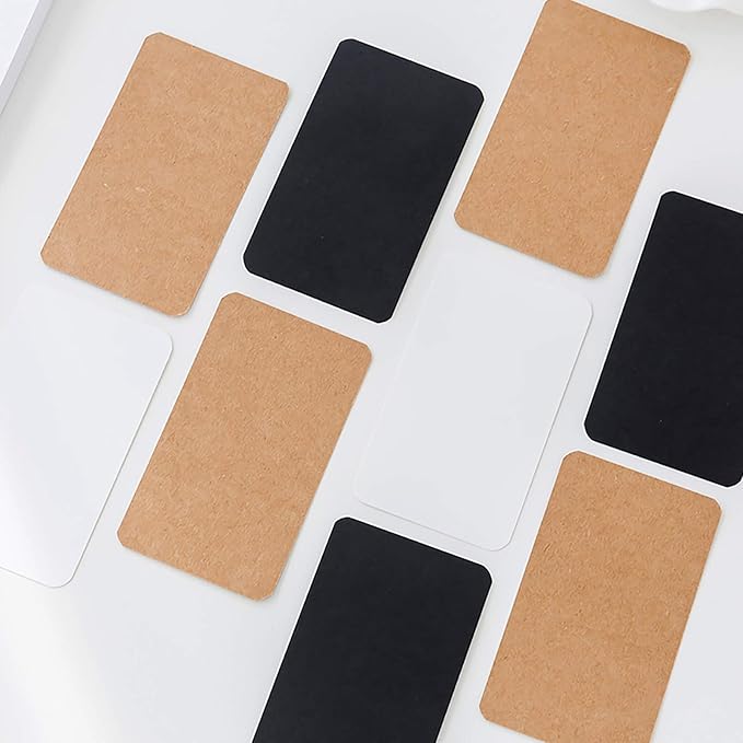 VANRA 300 Small Blank Cards 3.5x2 inches Color Cardstock Study Flash Cards Index Cards, Unruled with Rounded Corners (Assorted colors, 300/Pack)