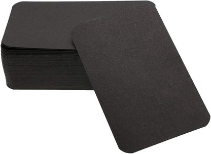 Penta Angel 100 Pcs Mini Paper Blank Gift Notes Cards DIY Craft Small Word Business Message Cards (Black)
