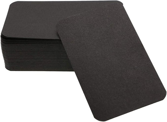 Penta Angel 100 Pcs Mini Paper Blank Gift Notes Cards DIY Craft Small Word Business Message Cards (Black)