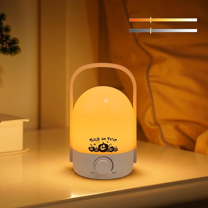 Rechargeable Lamp 1200mAh Small Bedside Rechargeable Lanterns Dimmable Led Cordless Tent Light Holiday Gifts Work,White B