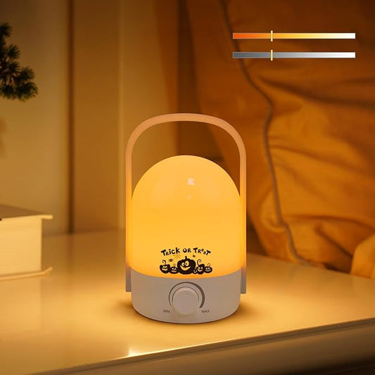 Rechargeable Lamp 1200mAh Small Bedside Rechargeable Lanterns Dimmable Led Cordless Tent Light Holiday Gifts Work,White B