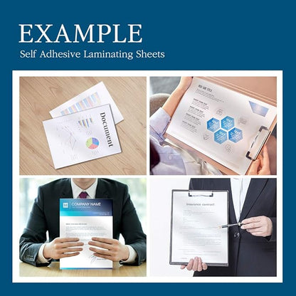 Self Stick Laminating Sheets 8.5 x 11 Inches, 4mil, Pack of 20, No Heat, No Machine, Peel and Stick Laminating Sheets, Self Adhesive Contact Paper, Self Sealing Clear Vinyl Stickers by VIOLLETO