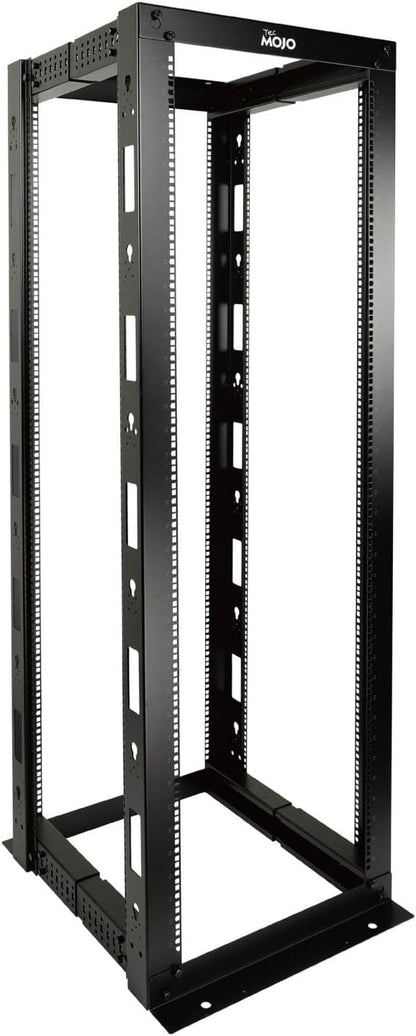 38U Open Frame Server Rack,4-Post Adjustable Depth 23.6 inch-39.3 inch Frame Rack,Professional It Rack for 19 inch Computer/AV/Data/IT Equipment,Square Hole