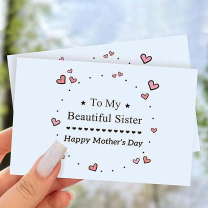 Funny Mother’s Day Card for Her, Beautiful Sister Mothers Day Card, Cute Mothers Day Gift for Sister, Happy Mothers Day Card for Wonderful Sister
