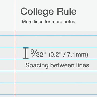 Oxford 1-Subject Notebooks, Notebooks for School, 8 x 10.5 Inches, College Rule, 70 Sheets, Assorted Primary Colors, 3 Pack, Colors May Vary (1006792)