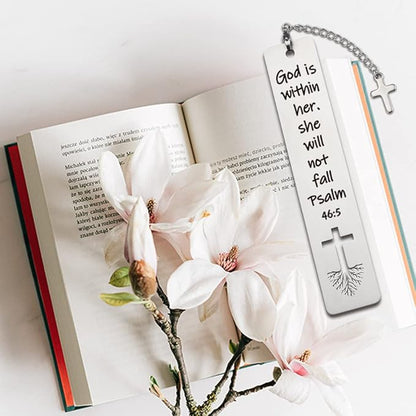 Christian Inspirational Gift for Women, Bible Verse Bookmark with Tassel Funny Gift for Women, Birthday Christmas Bookmarks Gifts for Bookworms Friends Sister Girl Female Book Club Religious Gift-ZB1