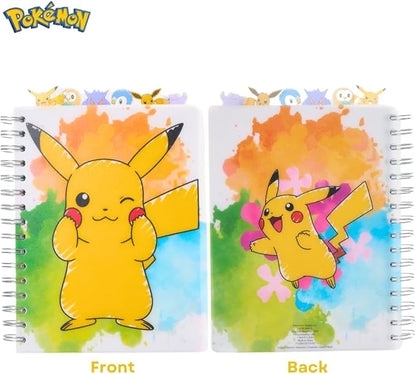 Innovative Designs Pokémon Tab Journal Notebook for Kids, Spiral Bound, 144 Lined Pages, 8 x 7 inches