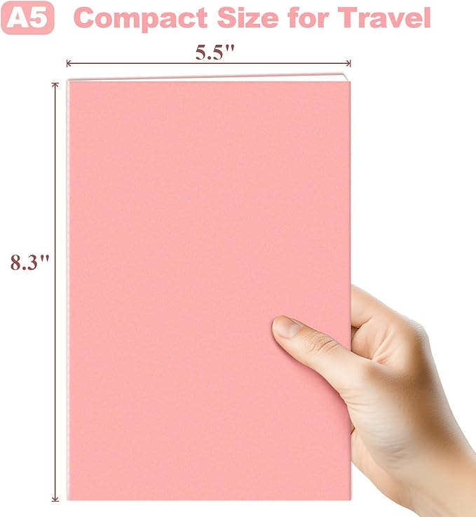 24 Pack Blank Books for Kids - 5.5"x 8.3", 60 Pages - Small Journals Bulk, Girls Notebooks for Drawing & Writing, Sketchbooks w/Colorful Soft Cover, Unlined Paper, A5 Travel Size