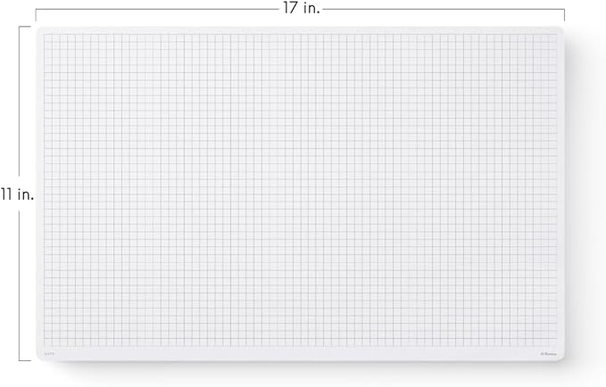 Notsu Graph Notepads 11 x 17 inch, 2 Pack | Large Graphing Double Sided Drafting Pads with 1/4" Quad Grid Premium Thick Paper 120gsm