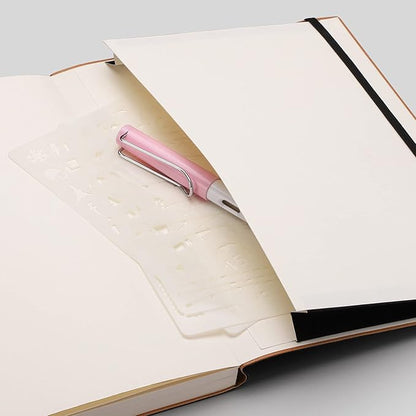 AHGXG Bullet Dotted Journal 2 Pack - B5 Large Journal Dot Grid Notebook (7.6'' X 10'') with Thick 120gsm Dot Paper, Soft Leather Cover, Total 384 Pages, Inner Pocket - BlackPink