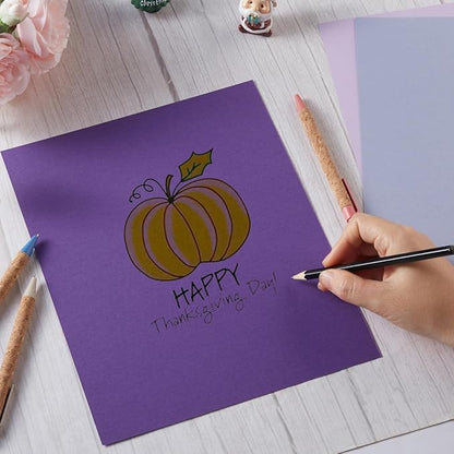 30 Sheets 8.5x11 Color Tones Cardstock Paper 250GSM Thick Paper Cards for Birthday Party, Invitations and DIY Crafts Decoration (Purple)