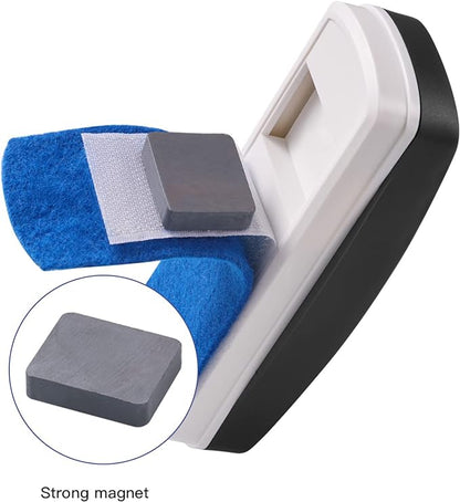 Ddaowanx Whiteboard Eraser, Magnetic Dry Erase Eraser, Glass Board Eraser,School and Office Supplies, Pack of 2 (Black)