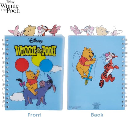 Innovative Designs Disney Winnie the Pooh Tab Journal Notebook, Spiral Bound, 96 Lined Pages, 8 x 7 inches