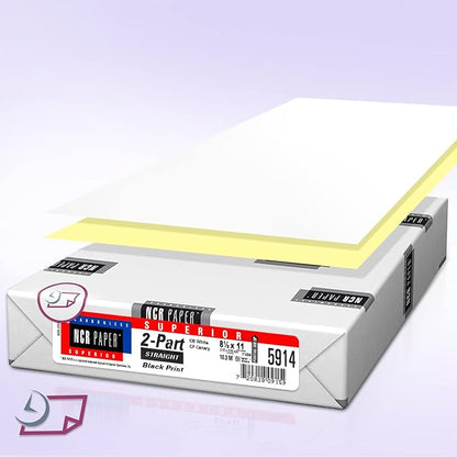 NextDayLabels - Superior Carbon-less NCR, Pre Collated Paper, 500 Sheets Per Pack (8-1/2" x 11" 2 Part Straight, #5914)