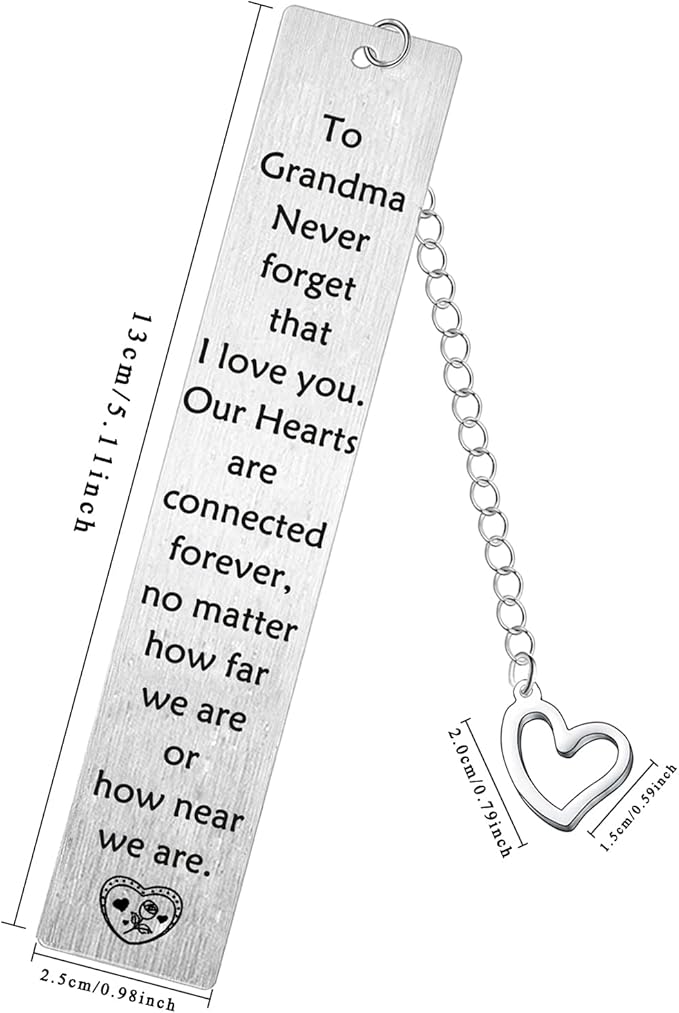 Grandma Bookmarks Mother's Day Gifts for Grandma Birthday Gifts from Granddaughter Grandson Grandma Gifts from Granddaughter Grandma Bookmark Keepsake Present