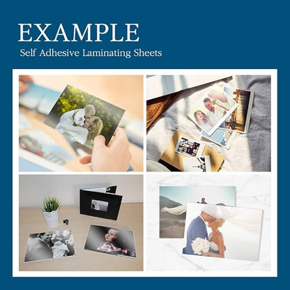Self Stick Laminating Sheets 8.5 x 11 Inches, 4mil, Pack of 50, No Heat, No Machine, Peel and Stick Laminating Sheets, Self Adhesive Contact Paper, Self Sealing Clear Vinyl Stickers by VIOLLETO