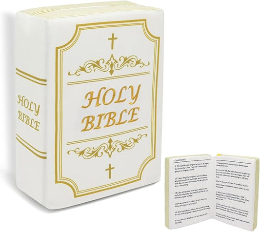 Bible Pillow Book Plush That Opens Christian Holy Bible Stuff Religious Party Favors Gifts for Kids for Christening Easter