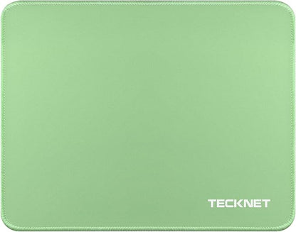 TECKNET Mouse Pad with Anti-fray Stitching, Waterproof Surface & Non-Slip Rubber Base with Stitched Edges Gaming Mouse Mat for Laptop，Compatible with Laser and Optical Mice - LT.Green