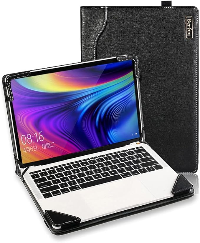 Laptop Case Cover Compatible with Dell Inspiron 13 5310 5391 5300 5301 13.3 inch Laptop Notebook Sleeve PU Leather Stand Hard Protective Skin