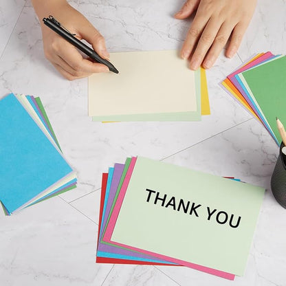 50 Sheets Blank Cardstock Paper 250 GSM Thick Heavy Cards Stock for DIY Art Projects, Card Making, Postcards, Greeting Cards, Birthday Party, Wedding Invitation (Multicolor, 5x7 inches)